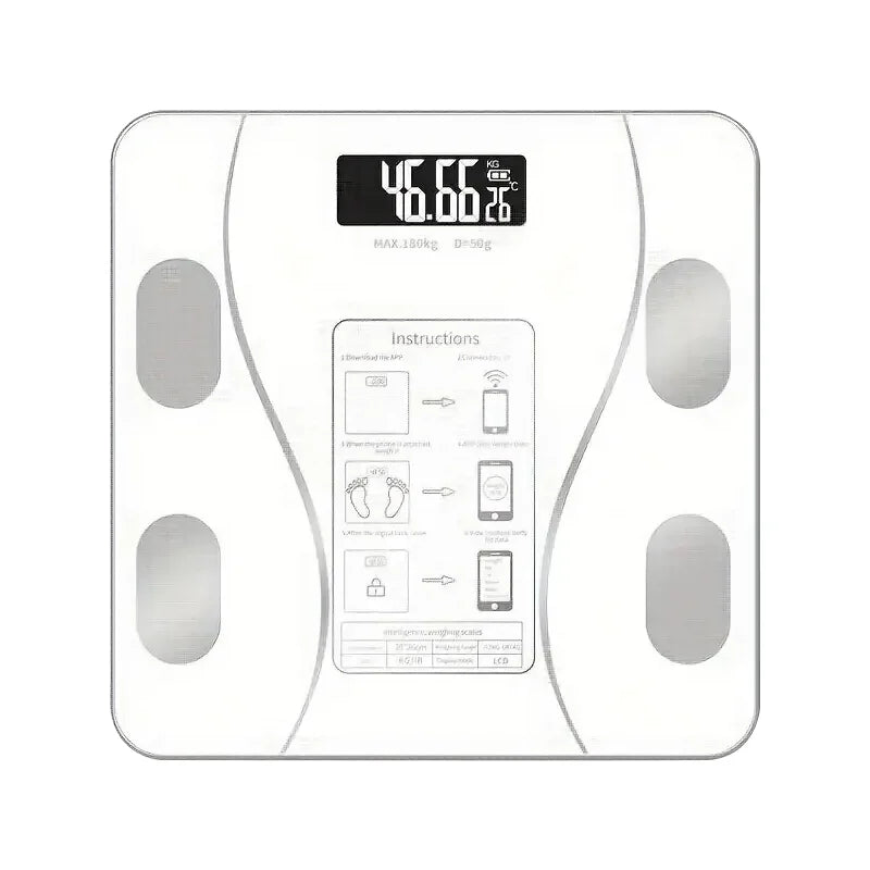 Smart Body Fat Scale  Bluetooth Health Scale Wireless LED Digital Weight Scale Body Composition Analyzer Testing Body Fat Scale