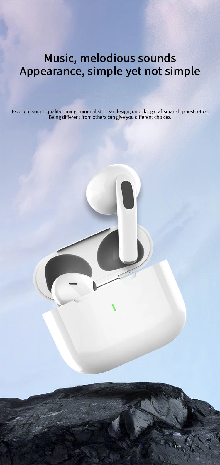 New Air Pro True Wireless Bluetooth Earphones Headphones HiFi Sound Low Latency ANC Noise Reduction Earbuds for IPhone Android