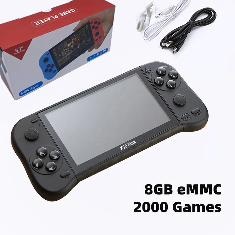 VILCORN X50 MAX Handheld Game Console for PS1 Retro Games Kids Video Game Player for GBA/SNES Portable Audio Gaming Console
