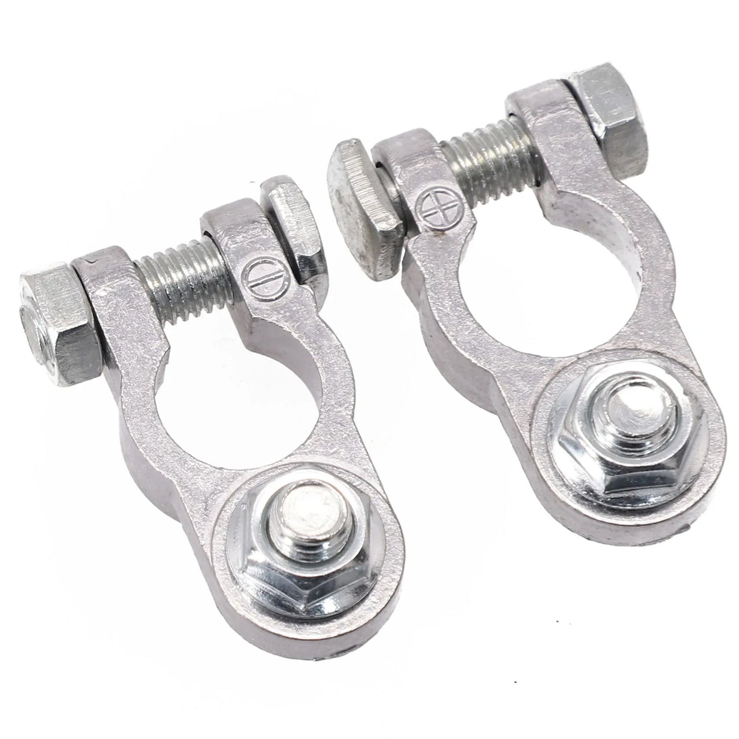1 Pair Battery Terminal Clamp Zinc Alloy Positive & Negative Pole Auto Car Screw Connector Car Battery Terminal Clamp