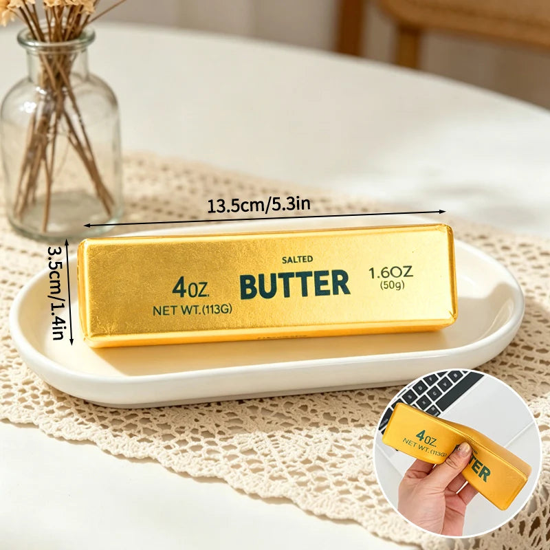 Butter Sticks Squeeze Squishy Sensory Stress Ball Stress Relief Anti-Anxiety Butter Chocolate Party Favors Gift 버터 해압
