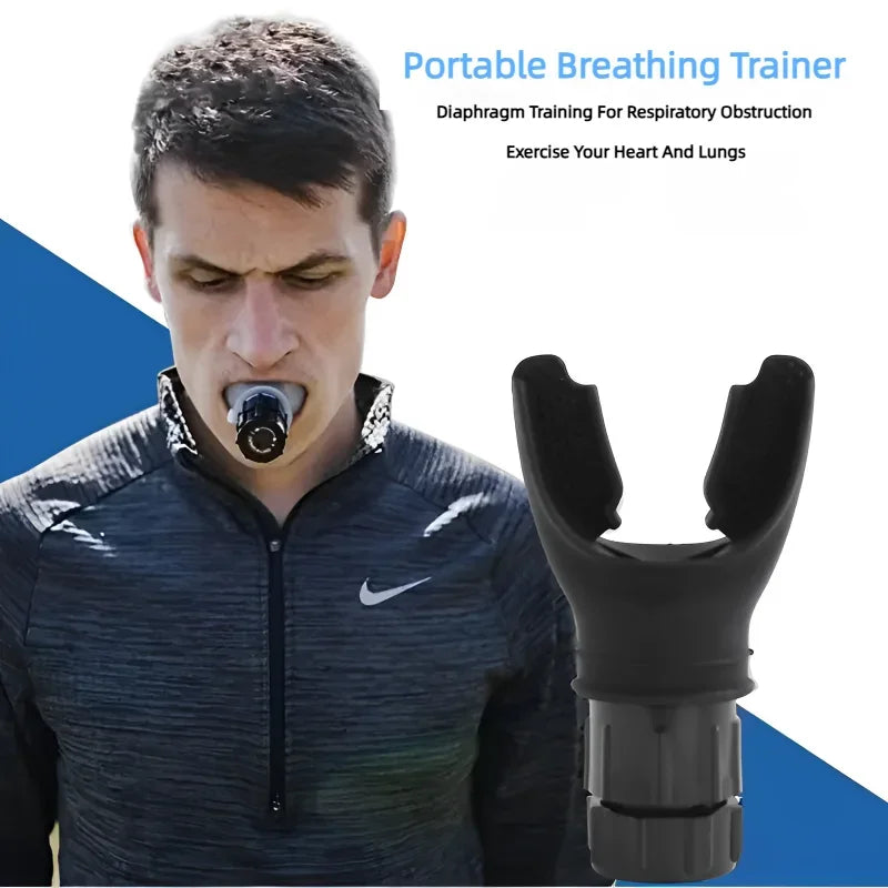 Portable Lung Breathing Exerciser - Adjustable Resistance Respiratory Trainer for Fitness and Rehabilitation