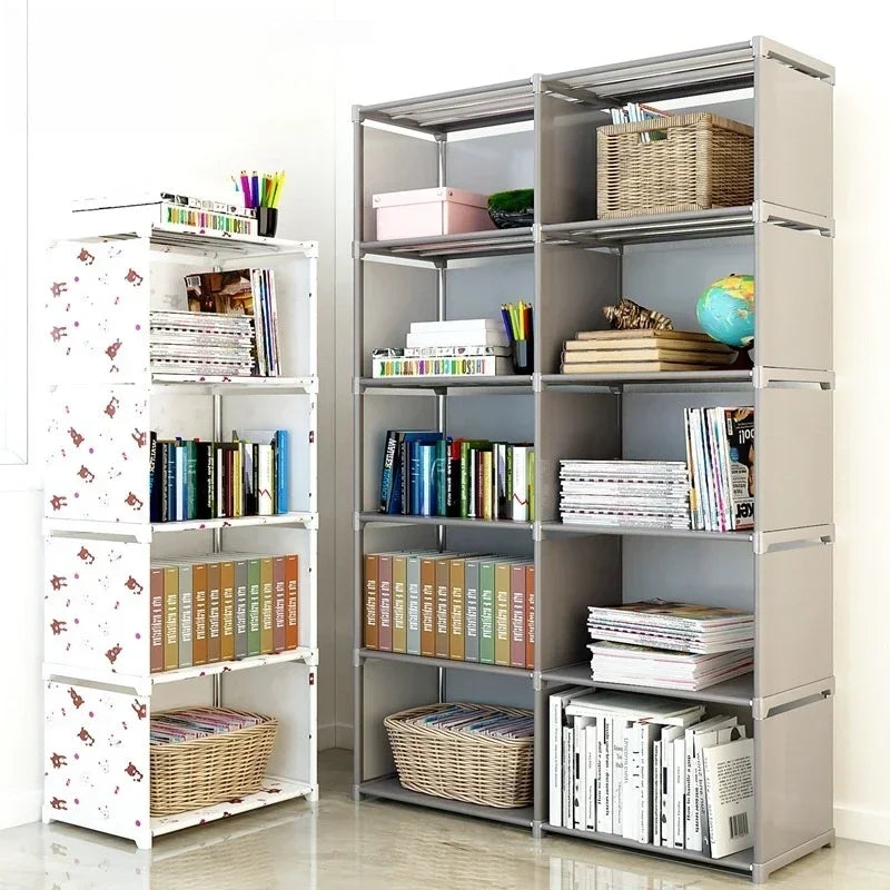 Simple Bookshelf Easy Assembly Bookcase Can Be Moved Children's Debris Rack Home Furniture Book Shelf Storage Locker Holders