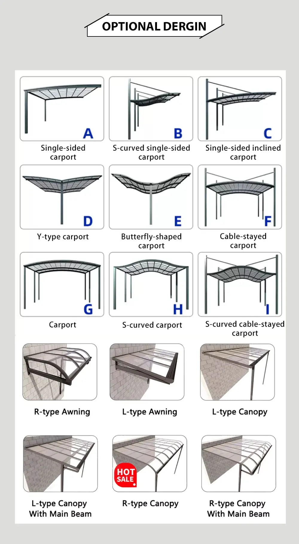 Waterproof Aluminum Outdoor Pergola with Curved Polycarbonate Top Easy Assembly Custom Size for Garden Backyard
