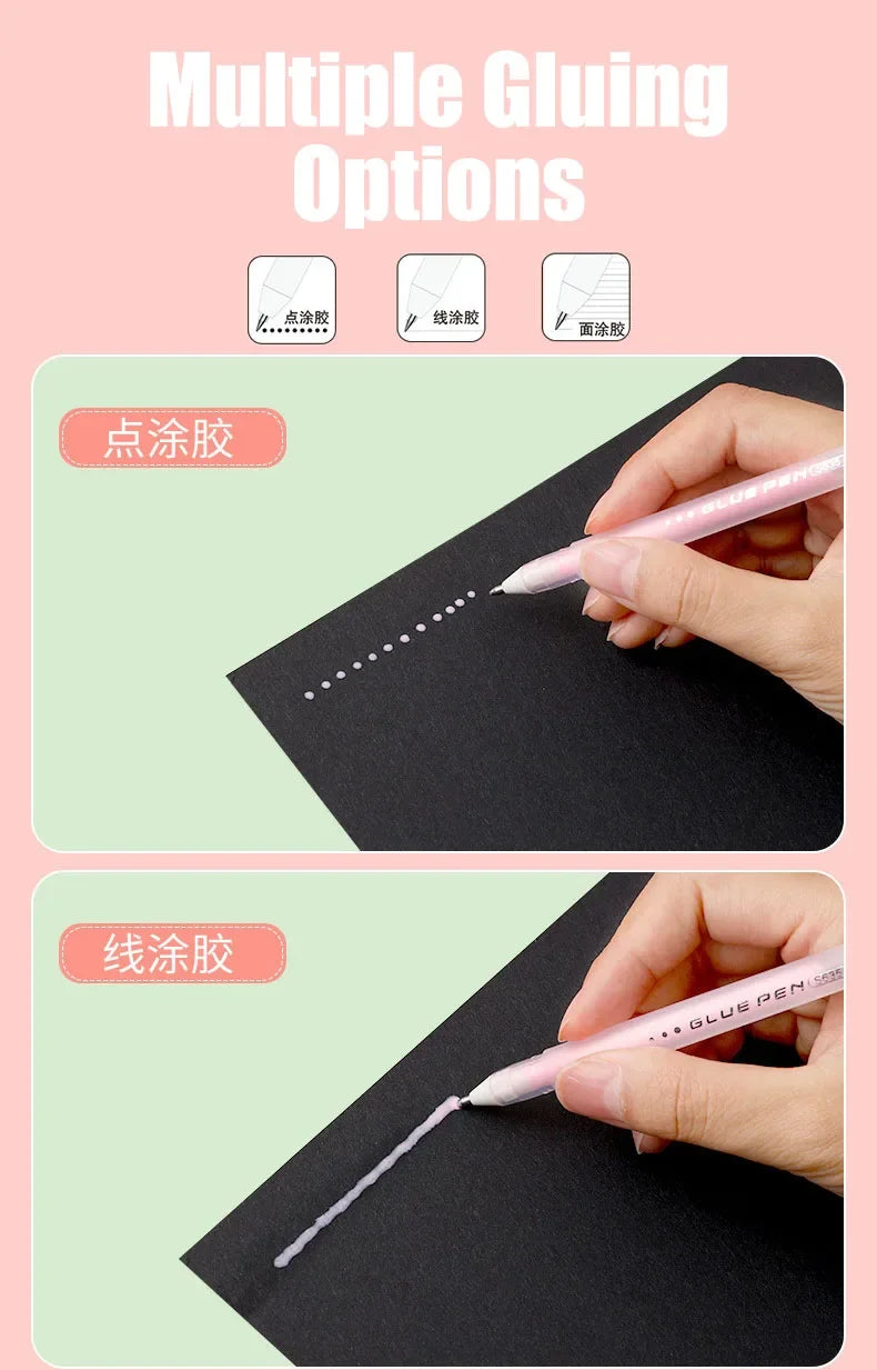 Candy Color Glue Pen Handbook Dispensing Pen Quick-Drying Dot Gule Stick DIY High Viscosity Glue School Office Supplies