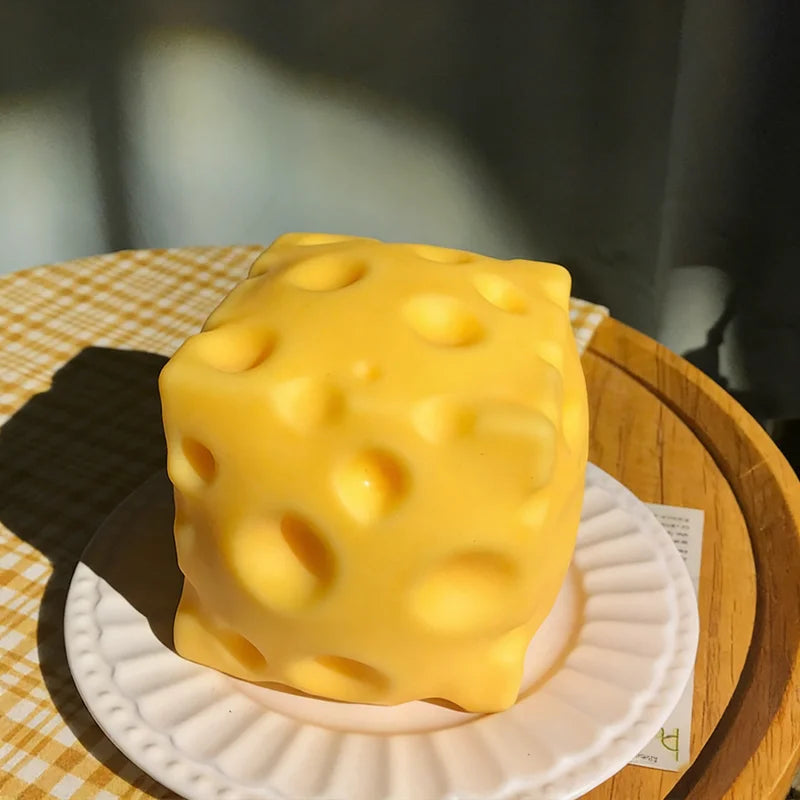 Extra Large Size Cheese Fidget Toy Slow Rebound Shapeable Venting Ball Realistic Giant Squeeze Toys for Adult Stress Relief