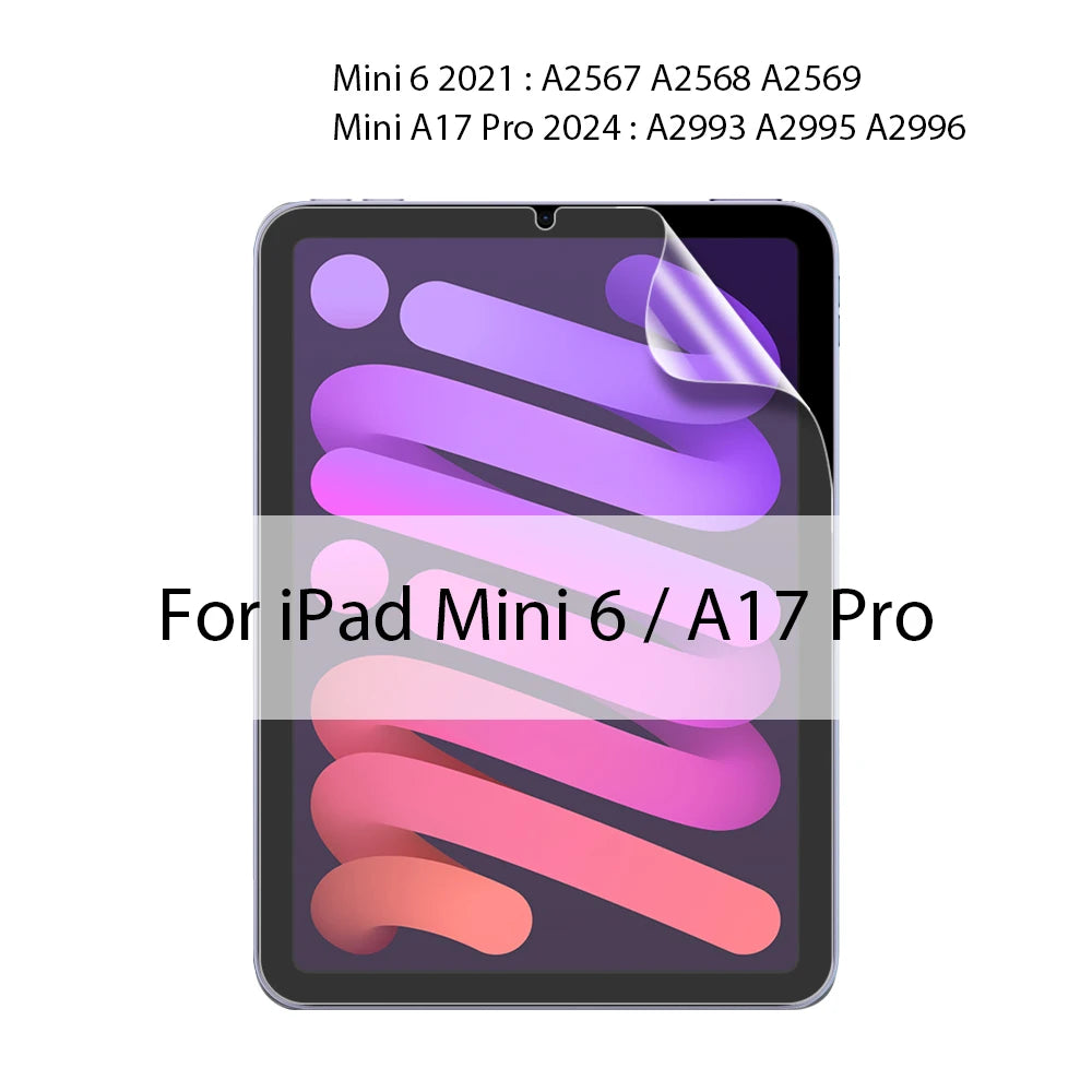 Matte Screen Protector For iPad A16 Pro 13 11th M4 M5 12.9 Air 11 M2 M3 5 4 3 10 9 9th 10th Generation Mini 6 7 Like Paper Film