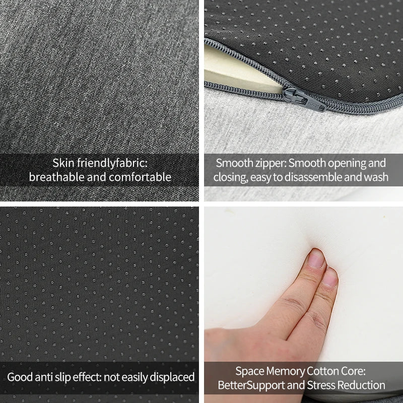 Seat Cushion for Office Chair Ergonomic Memory Foam Seat Cushion with Back Support for Stress Relief Lumbar Support Car Office