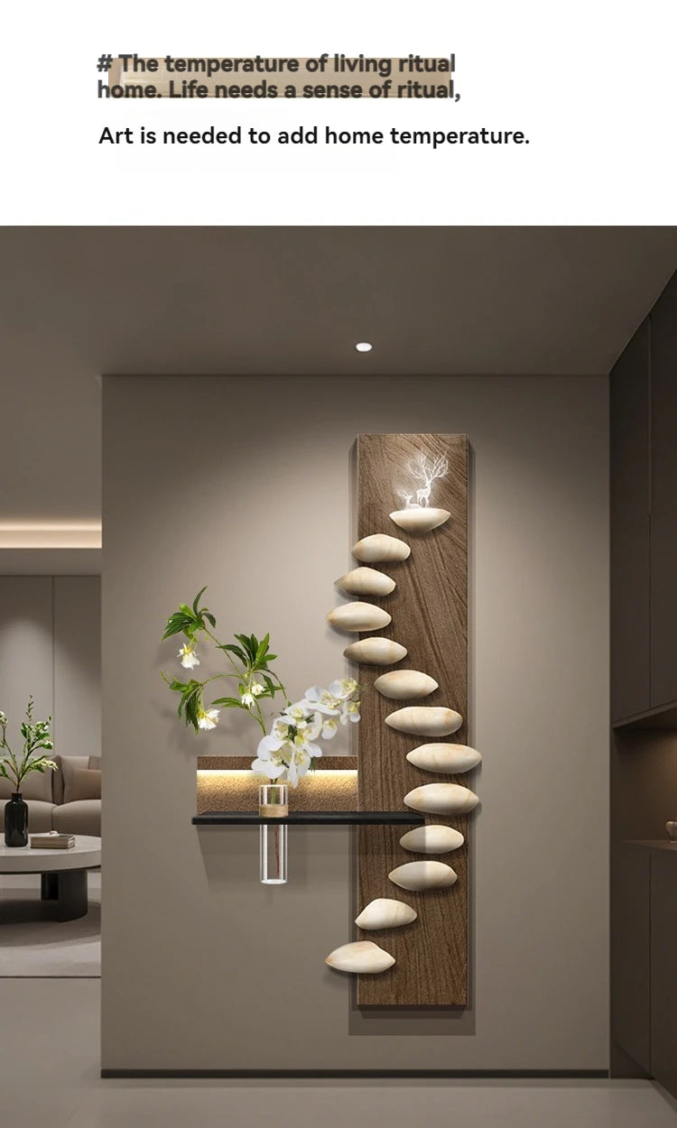 Light Luxury Hydroponic Green Plants LED Decorative Painting Home Decoration Living Room Bedroom Sofa Wall Corridor Mural Light