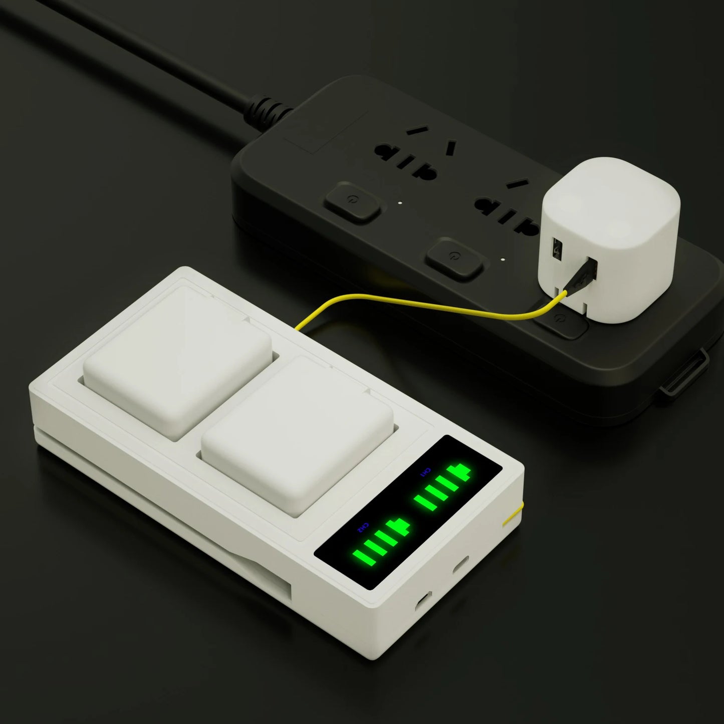 Fast LED Dual Battery Charger for Arlo Ultra/Ultra 2 and Arlo Pro 3 Pro 4 Camera Rechargeable Battery