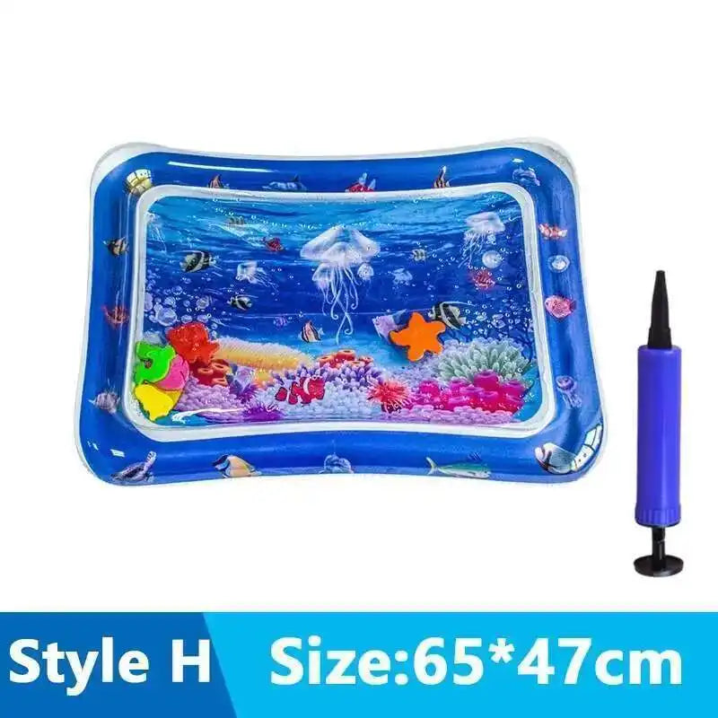 Cats Sensory Water Play Mat With Fish Thickened Inflatable Pet Water Bed Dog Play Sensory Toy Water For Pet Play Interactive Fun