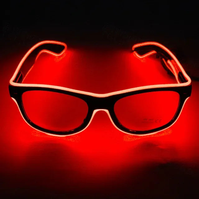 New Cool Flashing Glasses EL Wire LED Glasses Glowing Party Supplies Lighting Gift Bright Light Festival Party Glow Sunglasses
