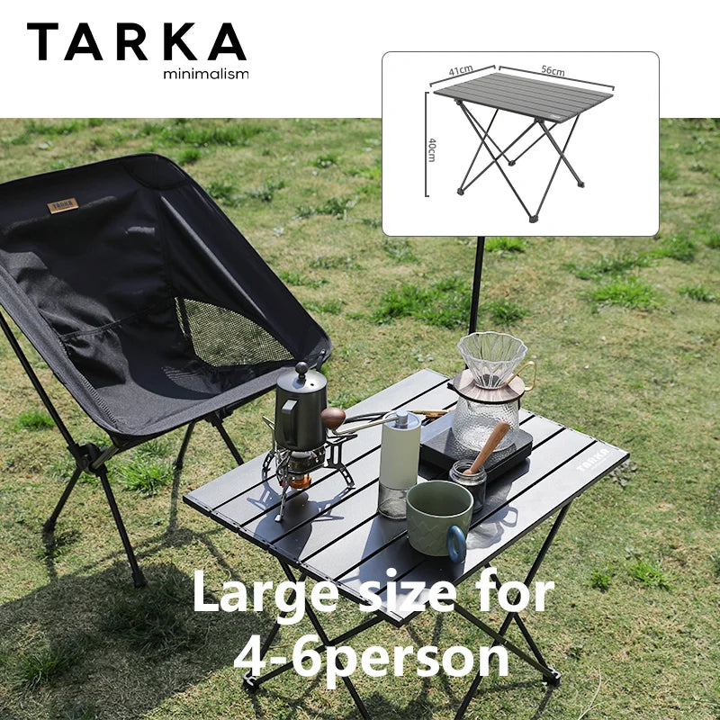 TARKA Ultralight Portable Folding Camping Table for Outdoor Picnic BBQ High Strength Aluminum Portable Desk
