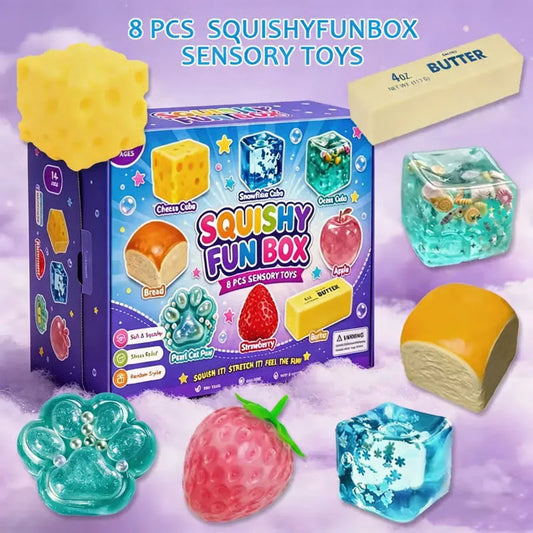 Assorted 100Pcs Surprise Blind Box Squishy Toys Slow Rebound Squeeze Fidget Stress Relief Birthday Party Favor Gifts