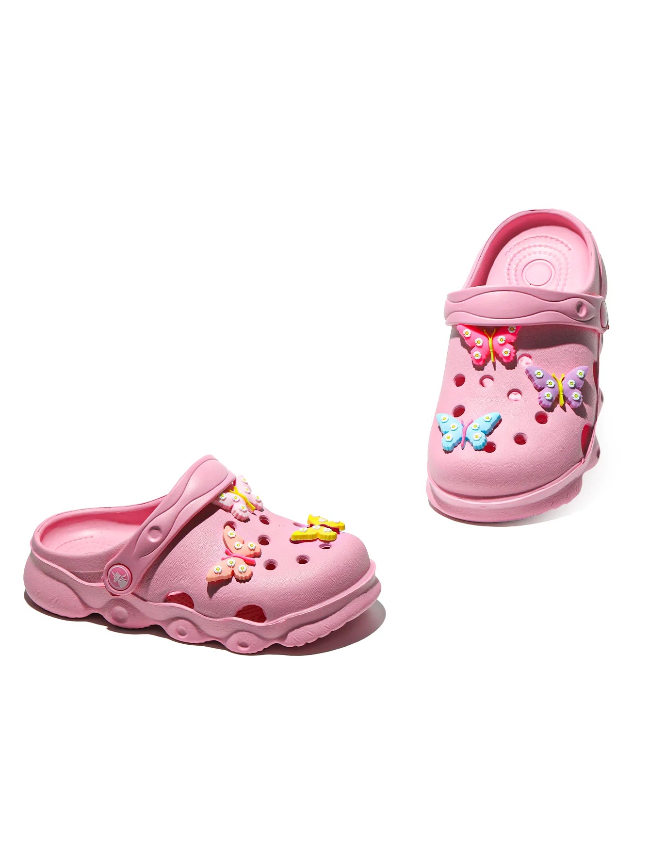 Comfortable and lightweight girls' clogs, can be worn in all seasons, exquisite butterfly shoes,summer hot beach shoes 1214