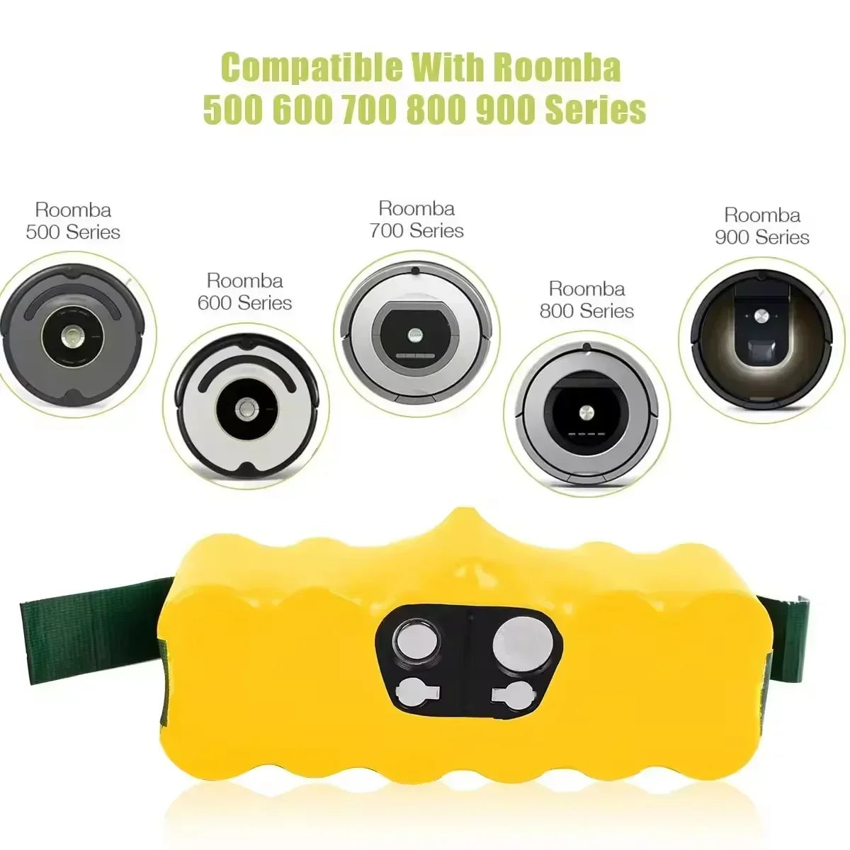 New 14.4V 12.8Ah Ni-MH Replacement Battery for irobot Roomba 500 600 700 800 900 Series 585 595 600 610 620 630 631 650 660 760
