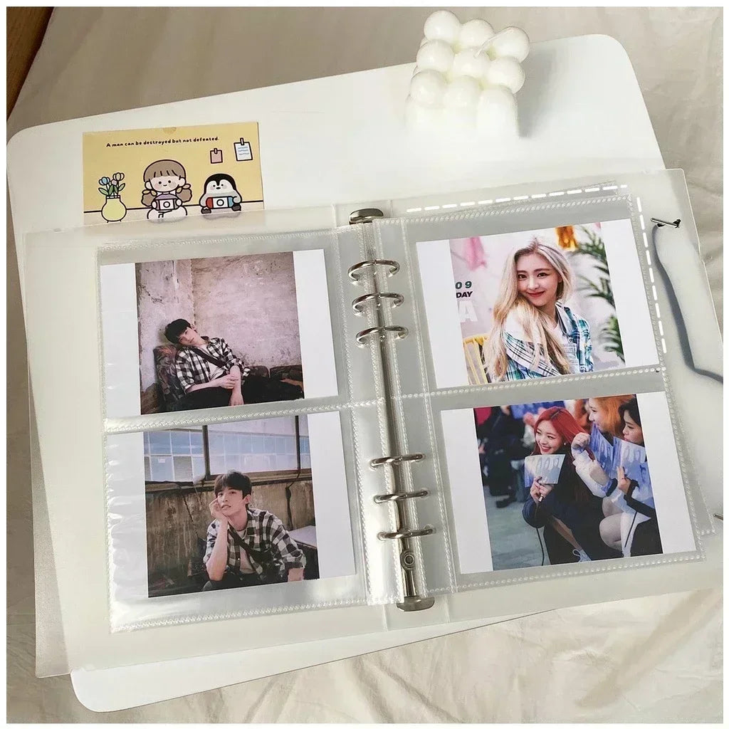 A5 Binder Photocards Cover Kpop Loose-leaf Collect Book Photo Cards Album Storage Book Stationery Birthday Gifts 포토카드 바인더