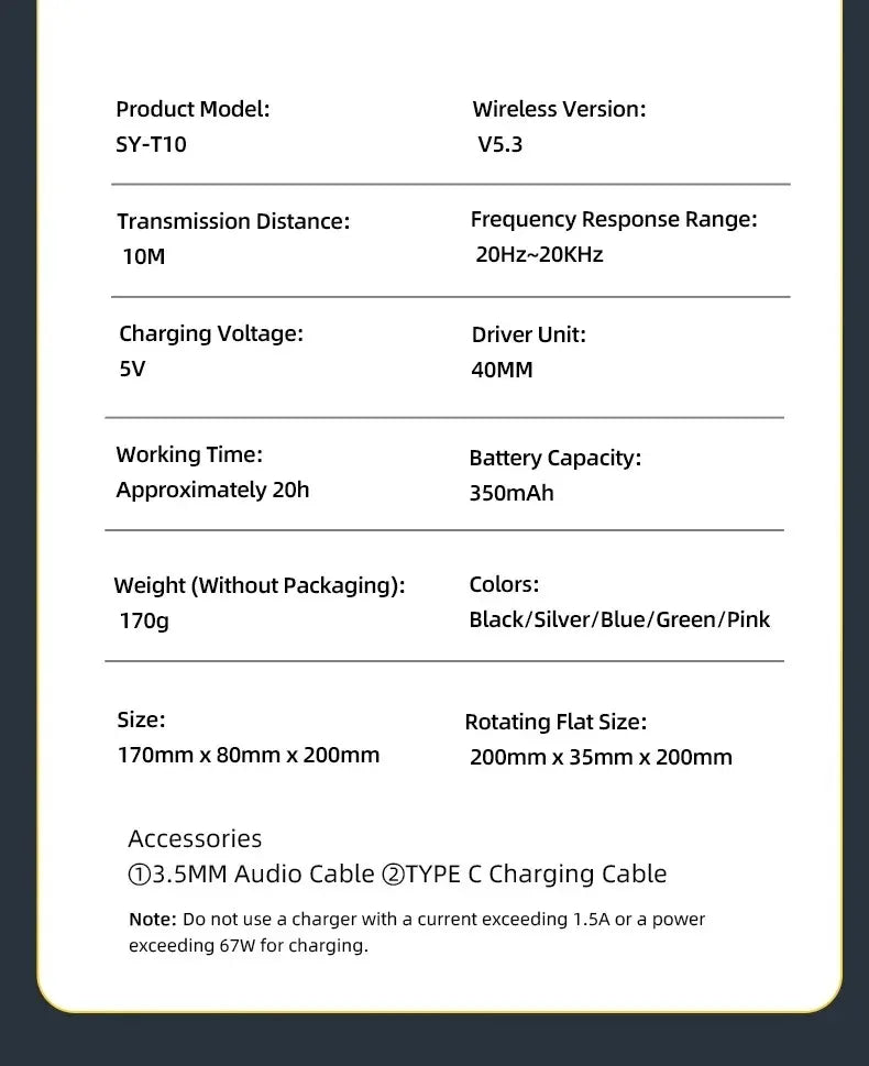 Fabric Headband Over-Ear Headphones Wireless Stereo HiFi Headset Adjustable Metal Rod Outdoor Music Noise Cancelling Earphones