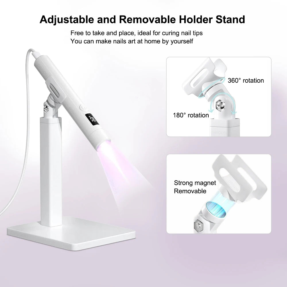 UV LED Nail Lamp Mini UV Nail Lamp for Manicure Portable Nail Dryer Stand Lamp Professional Ultraviolet Mini Nails Drying Light