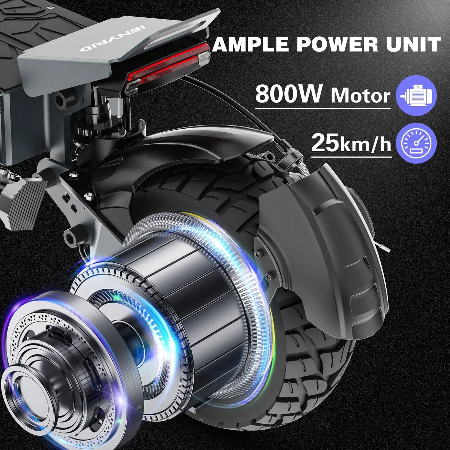 iENYRID iE-S1 Adult Electric Scooter Foldable 48V 15Ah 250W Off-Road Tire E-Mountain Scooter for Sports Entertainment Cycling