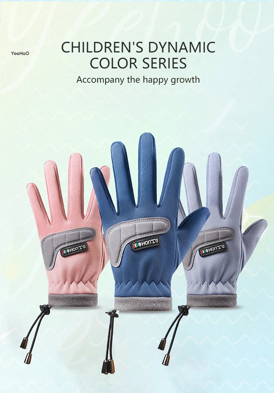 GTUBIKE Kids Winter Gloves Thicken Plus Velvet Cycling Riding Mittens Warm Waterproof Children Bicycle Gloves for Boys Girls