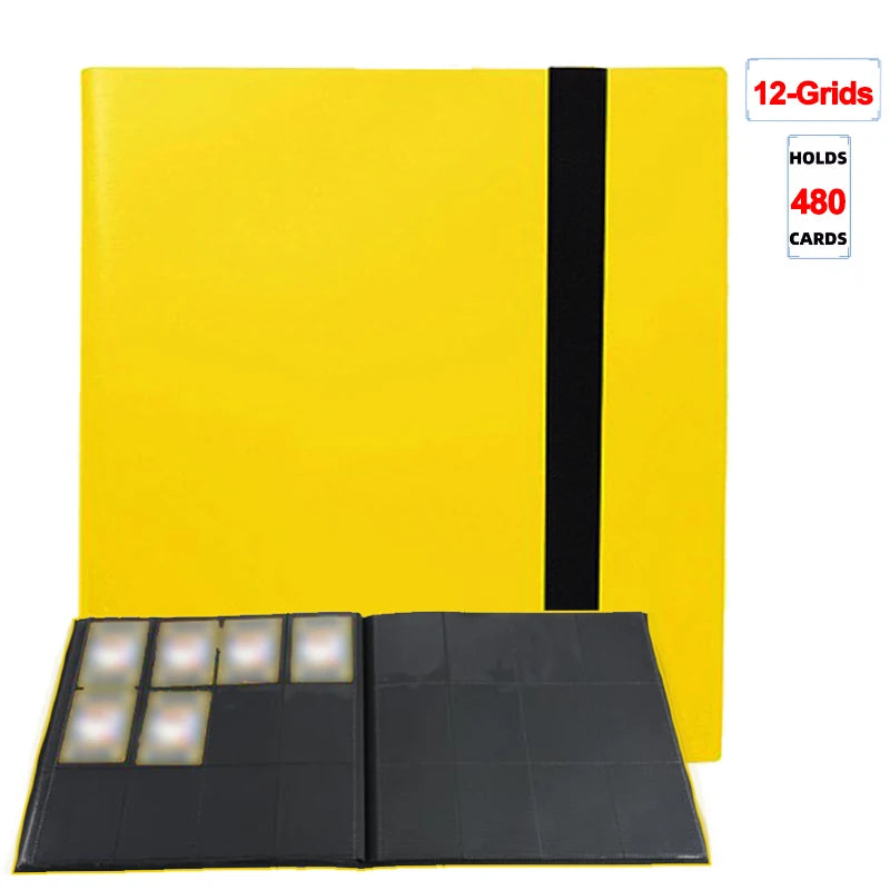 1Pc Card Binder 160/360/480 Trading Card Holder Book PP Cover Binder For Cards Durable Side Loading Card Book With Gaming Cards