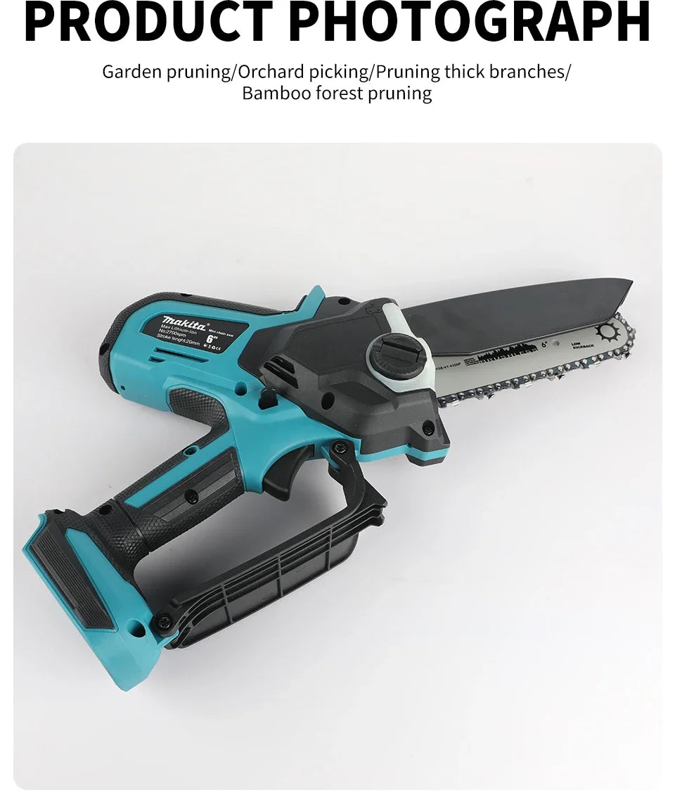 Makita  Woodworking with Small Handheld 18V Cordless Chainsaw for Electric 6-inch Logging Sawzall Mini Portable Chainsaw