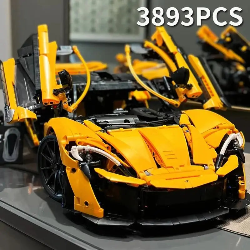 2026 POP 3893pcs Technical 42172 P1 Super Racing Car Building Blocks 1:8 Model Super Sports Cars Bricks Toys for Boys Gifts