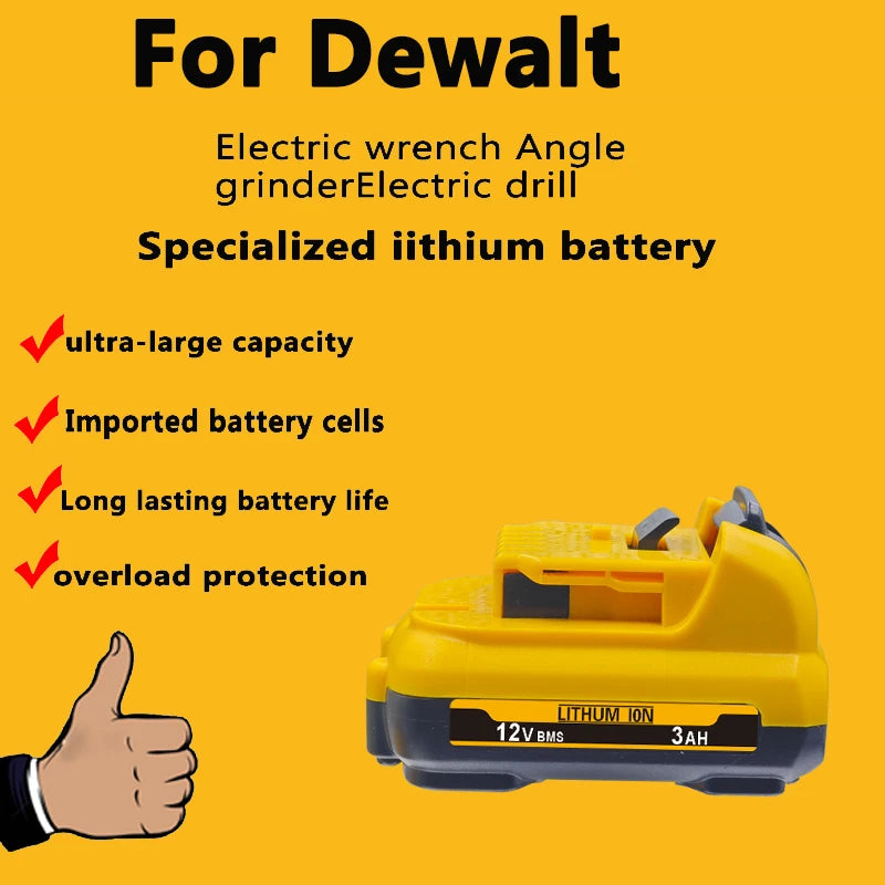 For DEWALT DW089LG 12V Laser Level battery .for Dewalt 12V battery DCB120 DCB124 DCD701F2 Power Tools/Laser Level