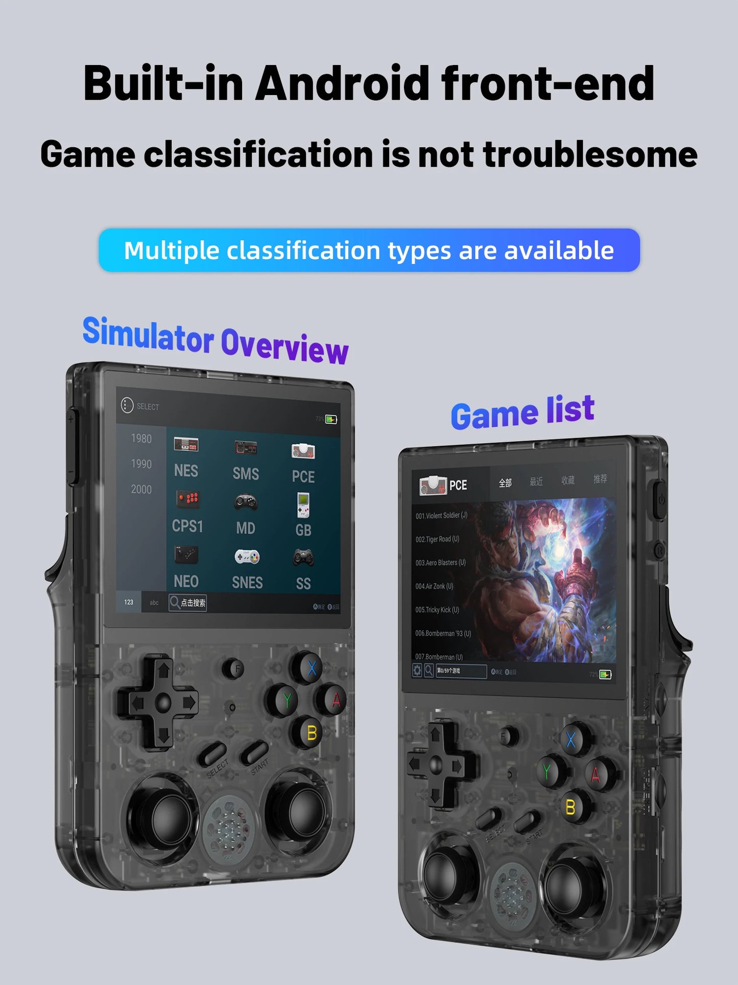 ANBERNIC RG353V RG353VS Handheld Gam Console 3.5'' IPS Screen HDMI Output Android Linux OS Built-in Retro Emulator Player Gifts