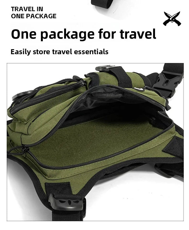 Outdoor Tactical Vest Multi-Functional Waterproof Wear-resistant Vest Backpack Men's Tactical Chest Bag for Hunting