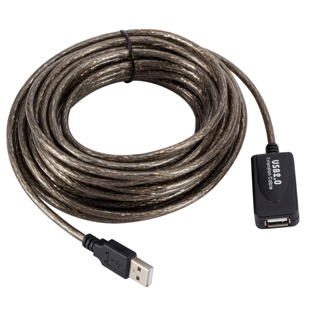 5/10/15/20m USB 2.0 Extension Cable High Speed Male To Female Active Repeater Wireless Network Card Extension Cord USB Adapter