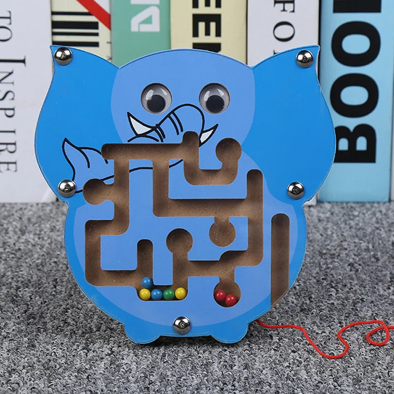 Montessori Educational Toys Children Magnetic Track Maze Balance Board Wooden Puzzle Game Baby Toys