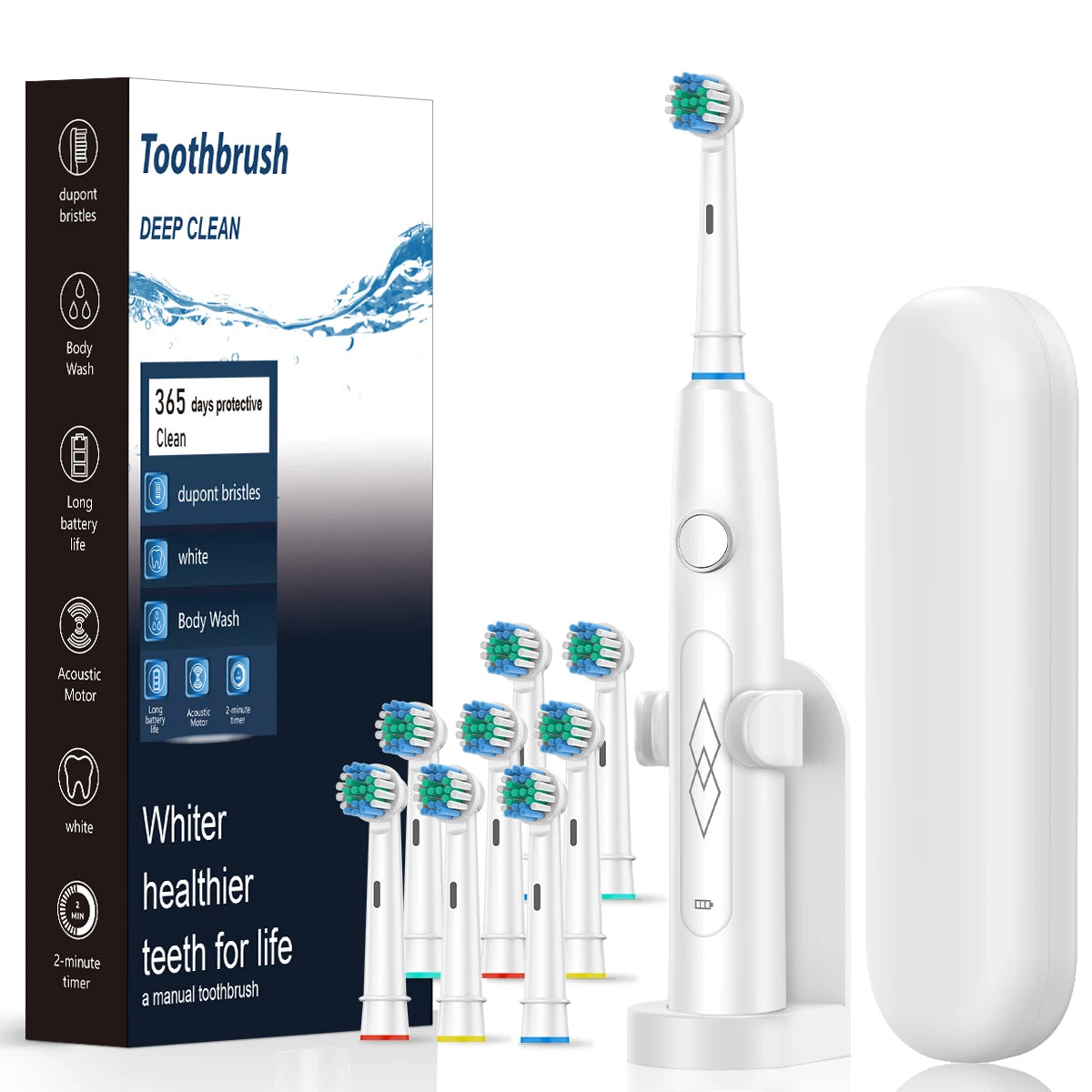 Intelligent electric toothbrush, automatic cleaning, rechargeable soft bristled toothbrush, adult male and female dental cleaner