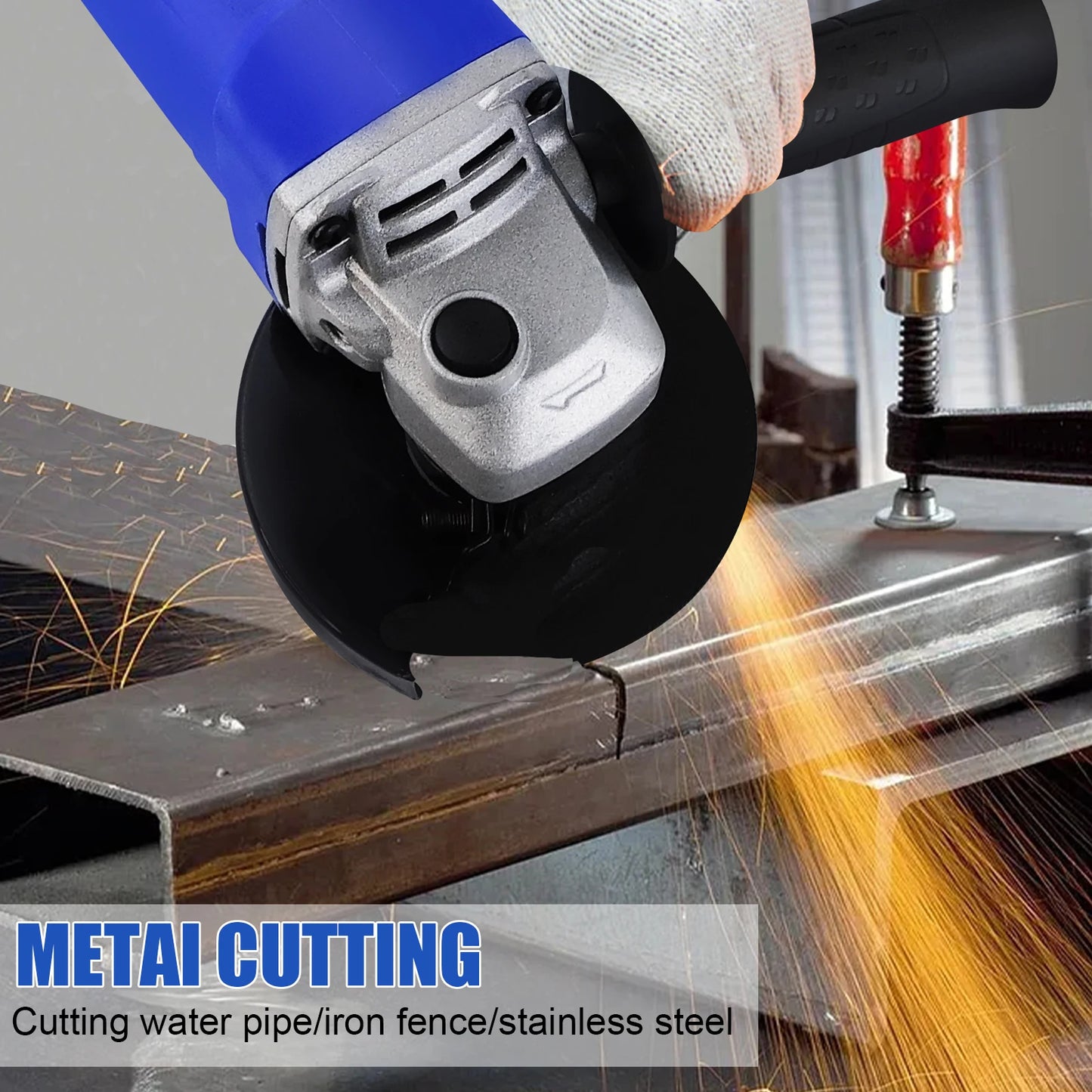 2000W Electric Angle Grinder, 115mm 4.5 inch Grinding Tool 12000 RPM, Wheel Disc for Metal,Tile Cutting and Grinding