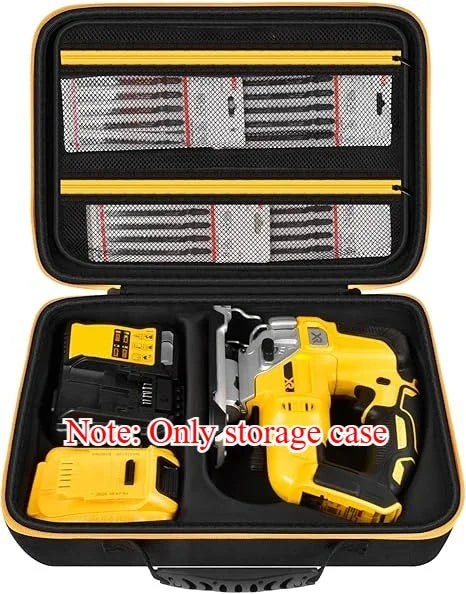Case for DEWALT 20V MAX XR Jig Saw DCS334B, Jigsaw Power Tool Storage Bag for Skill Saw Blade, Battery and Charger Accessories