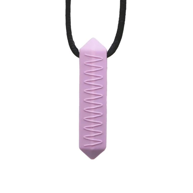 Stylish Silicone Pendant Necklace Chew Necklace Sensory Toy Provides Orals Stimulation Relieves Discomfort for All Age