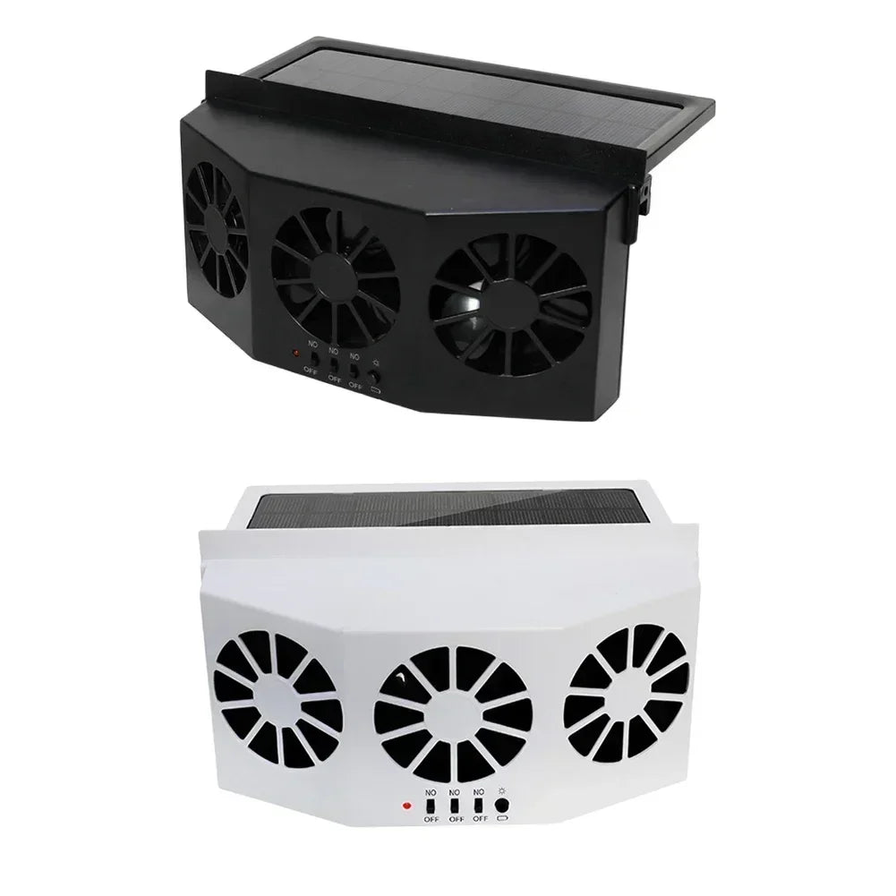 New Car Ventilator 3 Cooler Fans Solar-powered Cooling Vent Exhaust Portable Safe Auto Fan Amd Usb Accessories