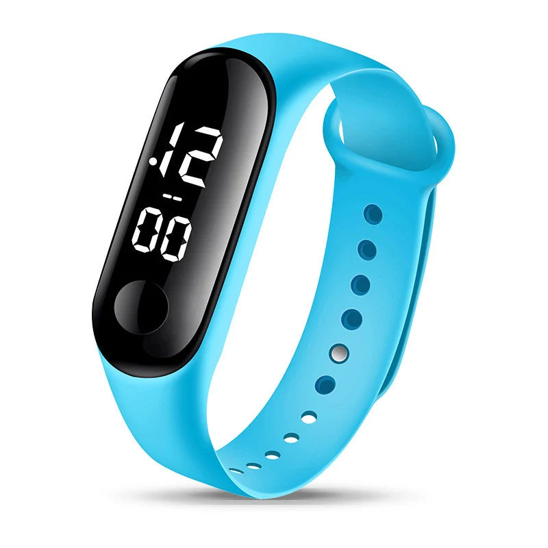 8pcs Children Watches for Girls Rubber Strap Waterproof School Student LED Watch Women Sports Men Digital Clock