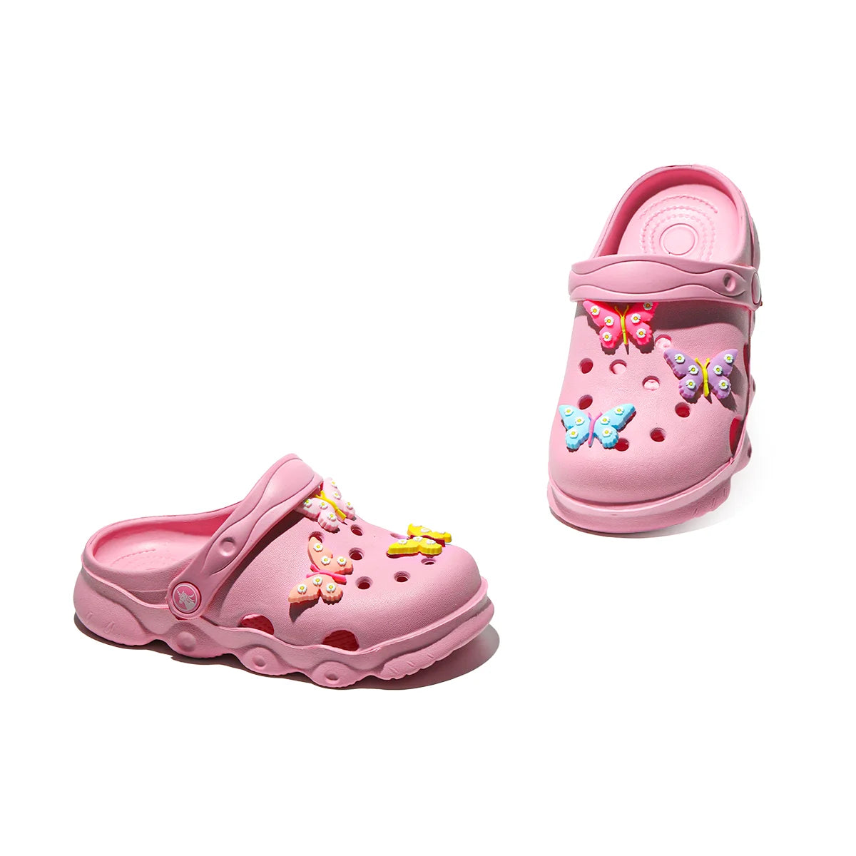 Comfortable and lightweight girls' clogs, can be worn in all seasons, exquisite butterfly shoes,summer hot beach shoes 1214