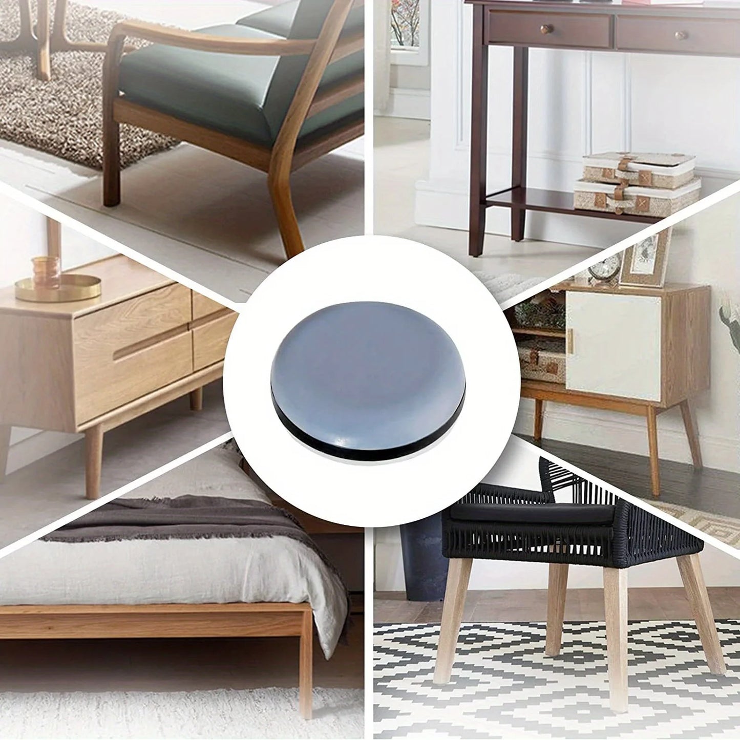 12pcs Heavy Duty Floor Sliders - Easily Move Furniture & Carpets with 20mm/0.79in Feet Gliders!