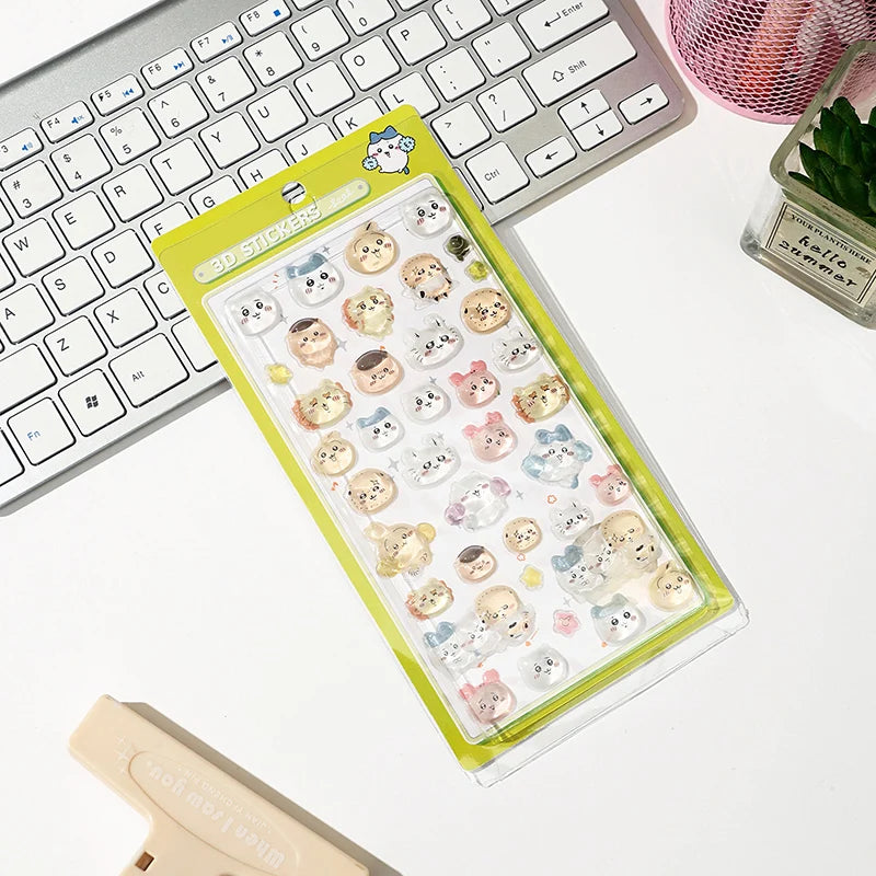 Cartoon Sticker 3D Stickers Aesthetic Sticker DIY Scrapbook Decal Decorations Party Favor ボンボン ドロップシール