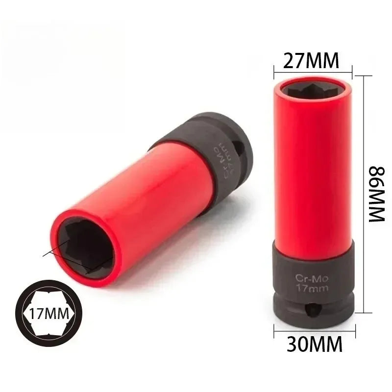 For S Series 17mm Anti-Theft Wheel Lock Nut Removal Socket Car Repair Socket Wrench Tool