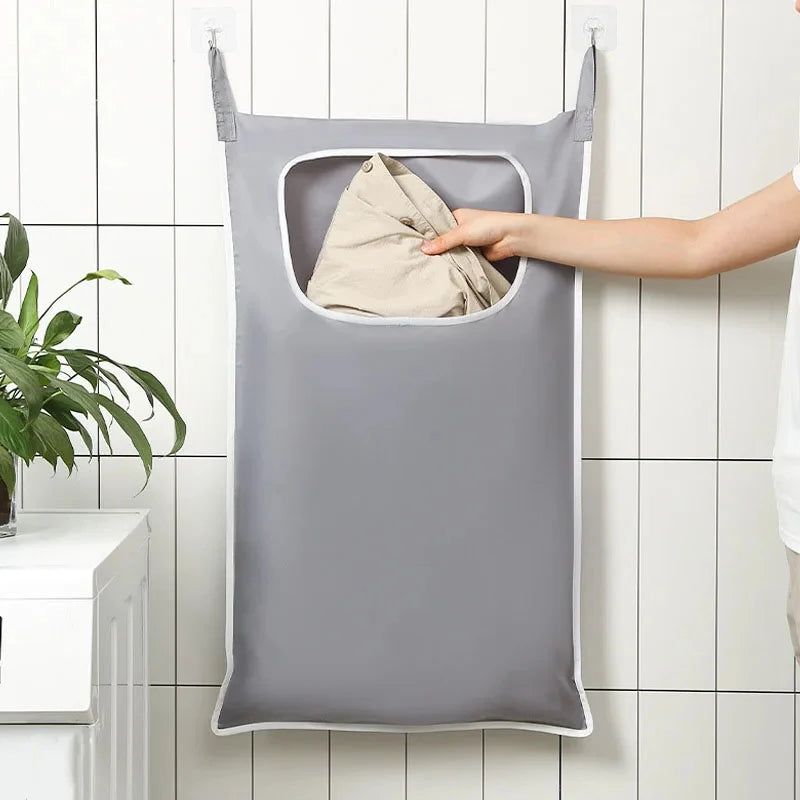 1PC Door Hanging Laundry Basket Wall Mounted Dirty Clothes Storage Box Household Sundries Storage Bag Storage Bag