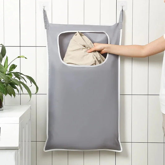1PC Door Hanging Laundry Basket Wall Mounted Dirty Clothes Storage Box Household Sundries Storage Bag Storage Bag