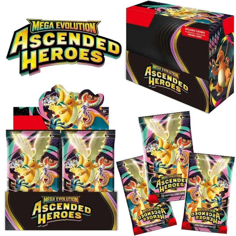 360Pcs Pokemon Card Prismatic Evolutions PHANTASMAL FLAMES Scarlet Violet 151 Black Bolt English Booster Battle Transaction Card