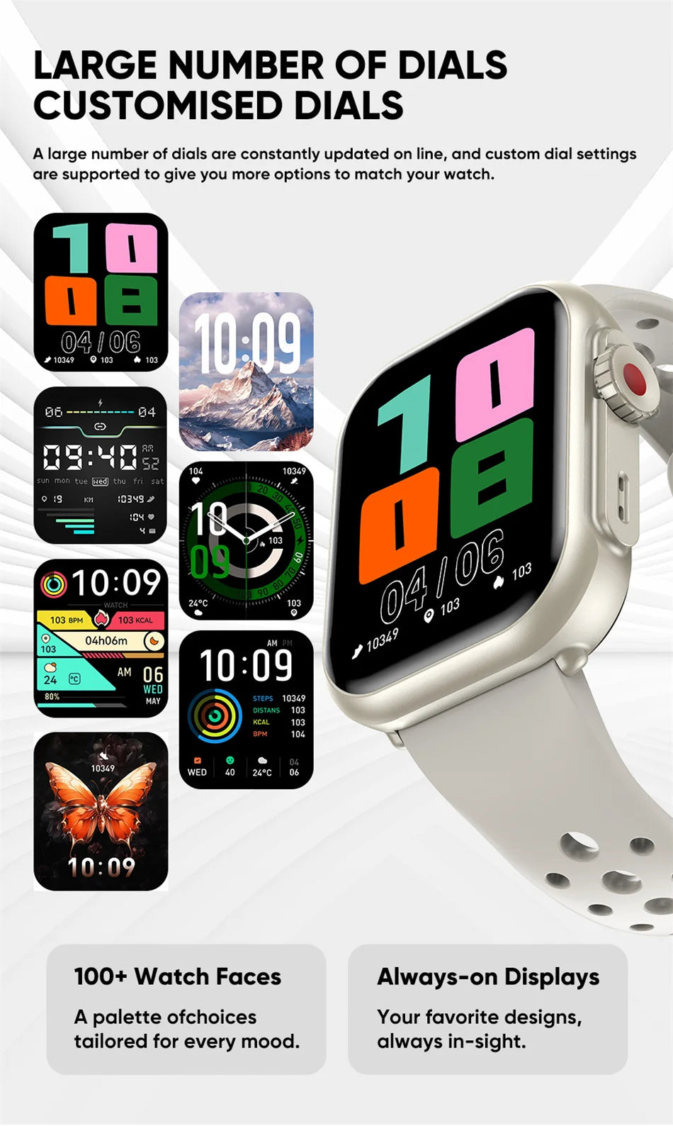 Watch Ultra K62 Men Women 1000mAh AMOLED 100+Sport Heart Rate HD Bluetooth Call GPS Track Waterproof Smart Watch For iOS Android