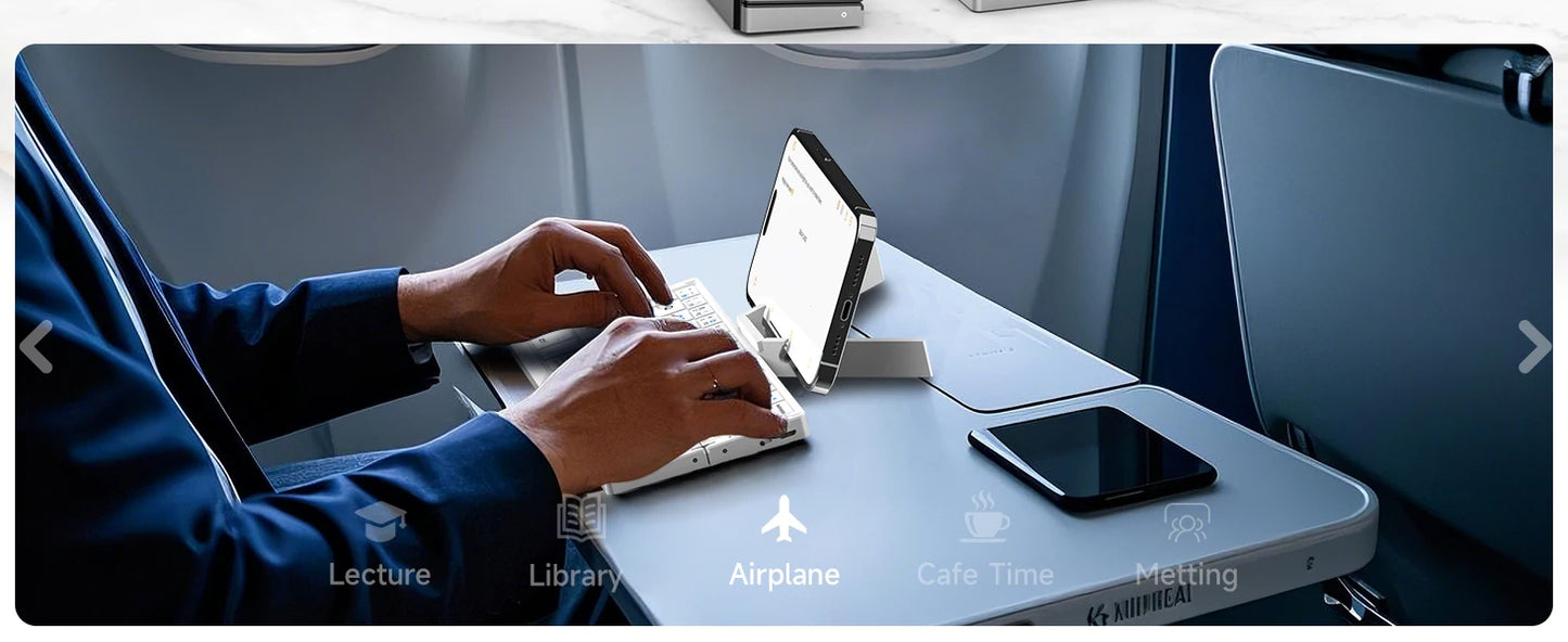 Foldable Bluetooth Keyboard with Magnetic Stand Portable Wireless Keyboard for iPad iPhone Samsung Tablet Rechargeable