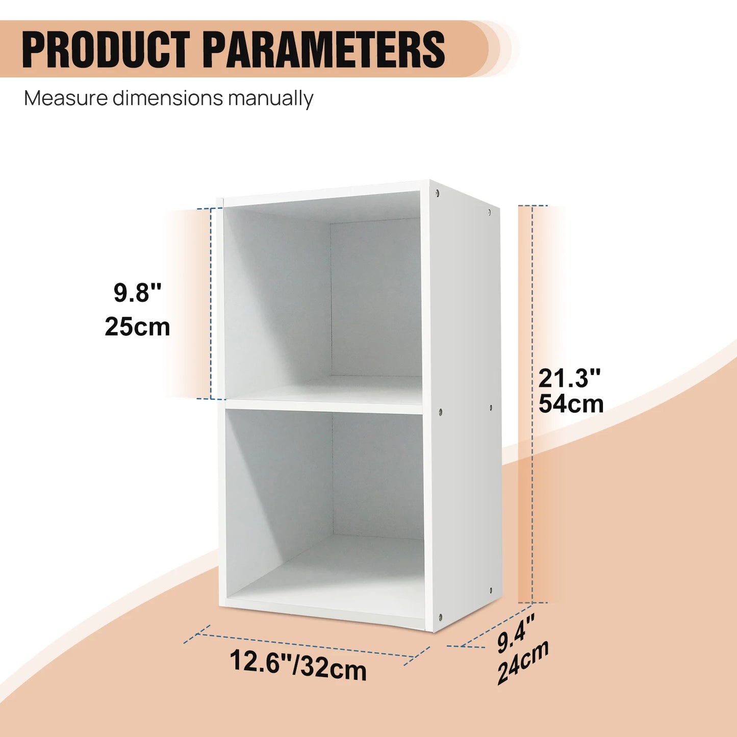 Cube Bookcase, 5 Tier Storage Cabinet, Wooden Display Shelf, Floor Standing Cabinet, Office, Living Room, Bedroom Furniture