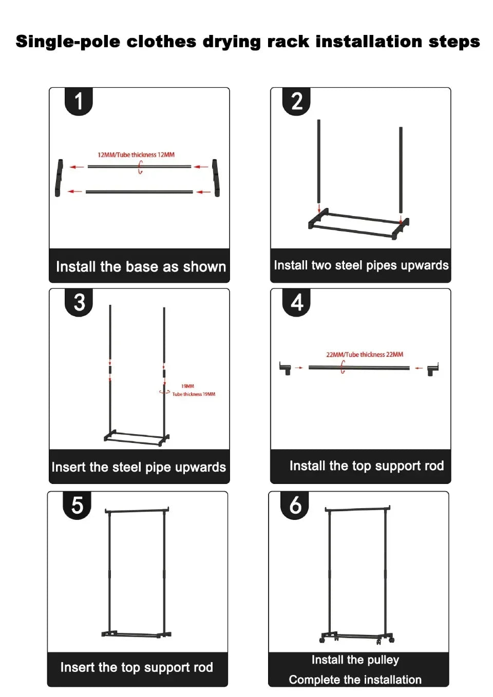 Standing Clothes Hanger Movable Simple Clothing Shelf Bedroom Storage Rack Assembled Closet Organizer Double Rod Coat Rack Floor